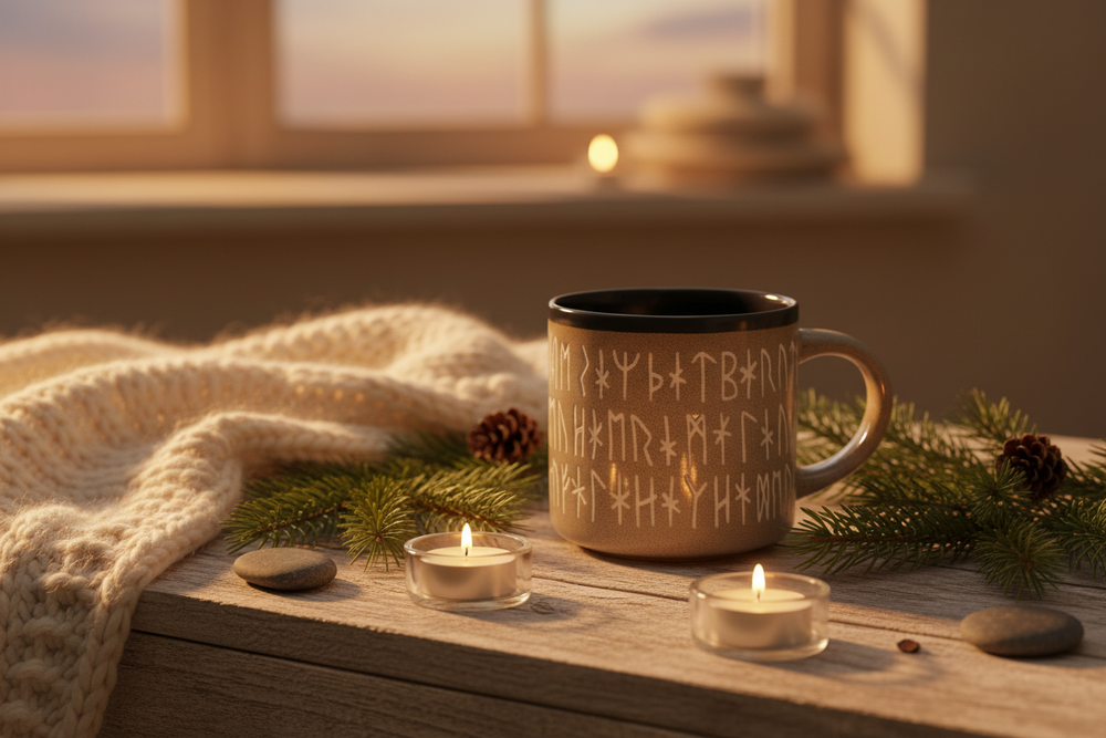 Mug Gravé Runes Nordiques – 443 ml