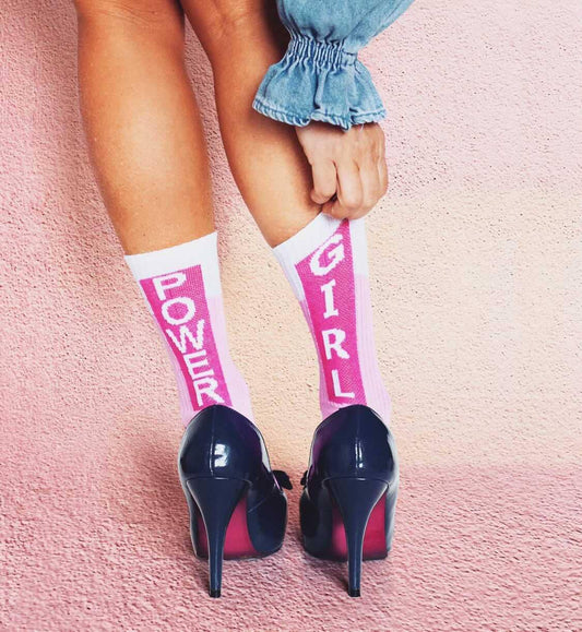 Chaussettes Girl Power - Rose