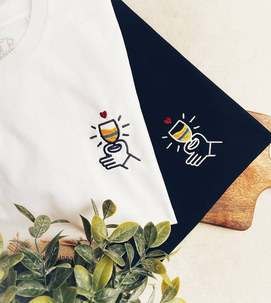 Embroidered T-shirt - Pastis Heart