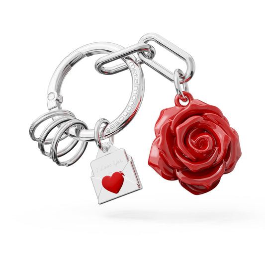 Rose Charm Keychain