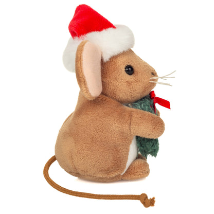Christmas Mouse Plush with Wreath