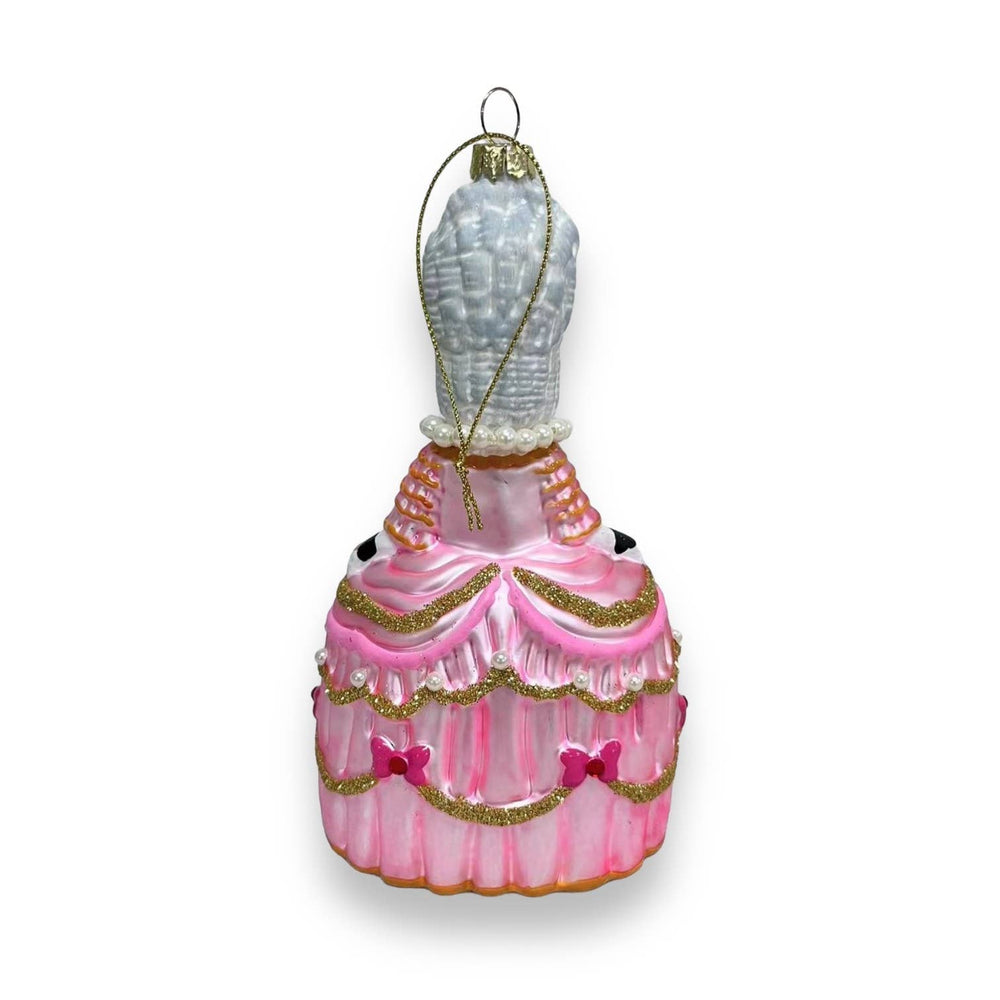 Boule de Noël Chat tricolore Marie-Antoinette « Let Them Eat Cake »