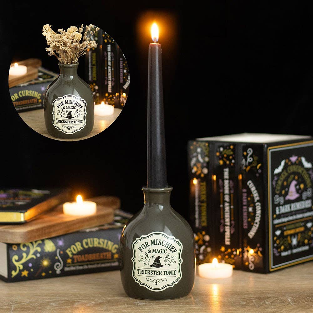 "Malice and Magic" Potion Bottle Vase and Candle Holder