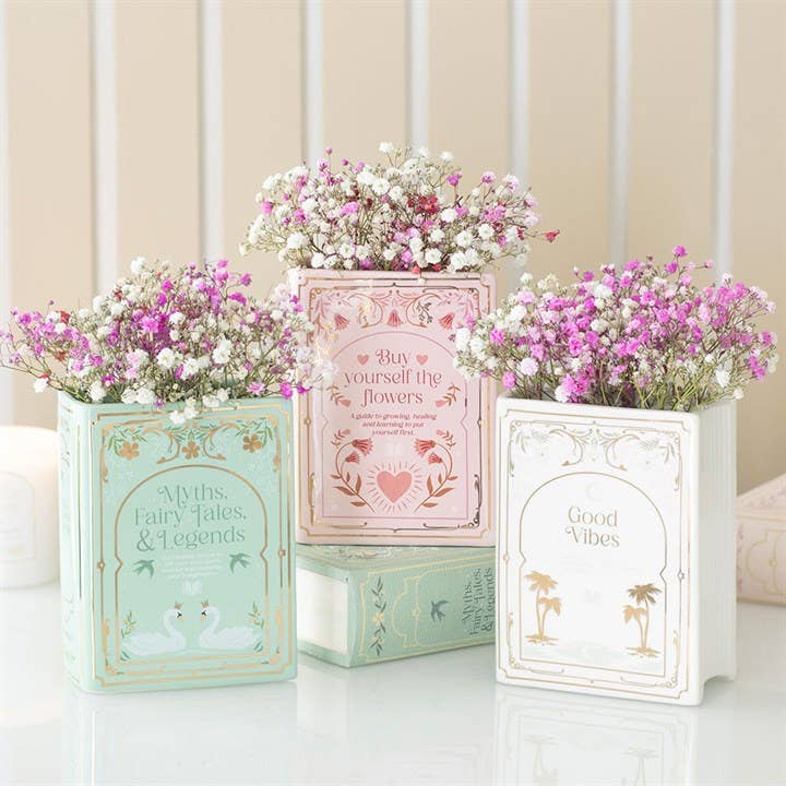 Pink Book Shaped Vase