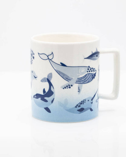 Mug Rétro Marine Life (350 ml) – produit scientifique Cognitive Surplus EU, vue 1