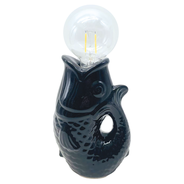 LED black fish decoration, battery operated, W13.5 D8.2 H27cm