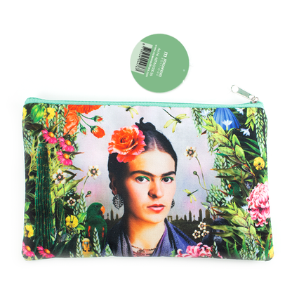 Pouch with Frida Kahlo pattern