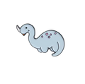 Pin's Diplodocus avec Couteau