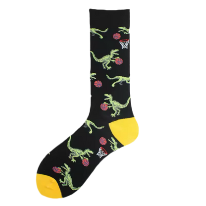 Dino-Basket Socks