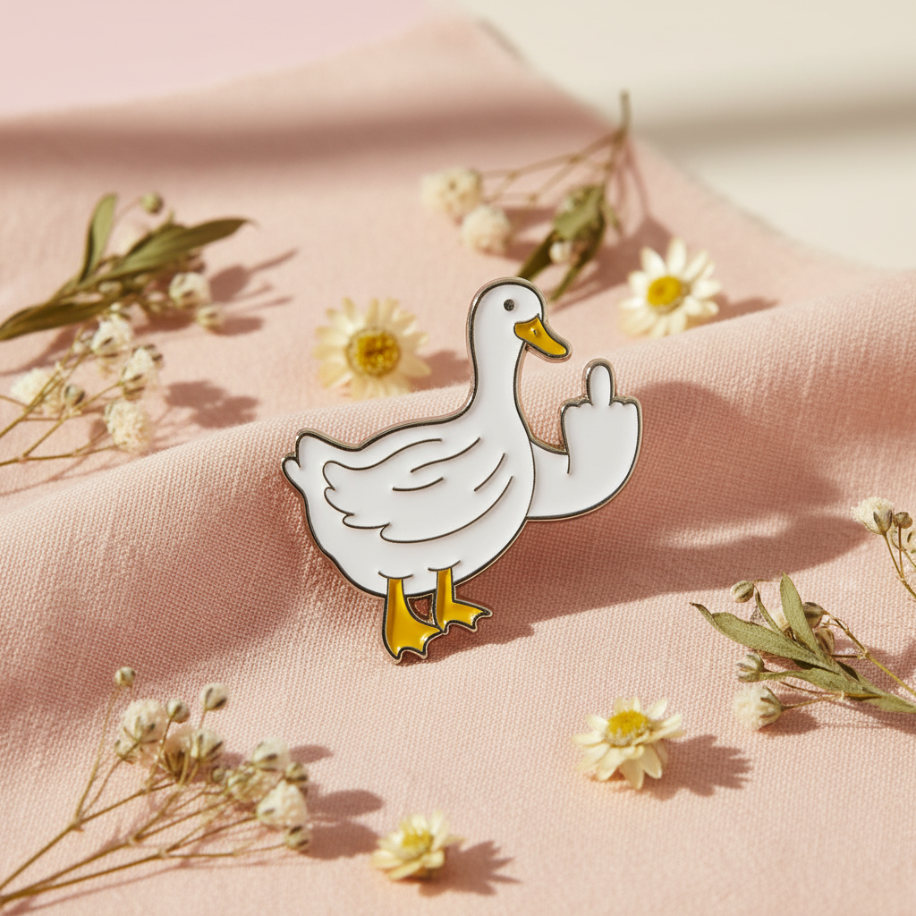 Pin's Canard Blanc Blanc Duck Off