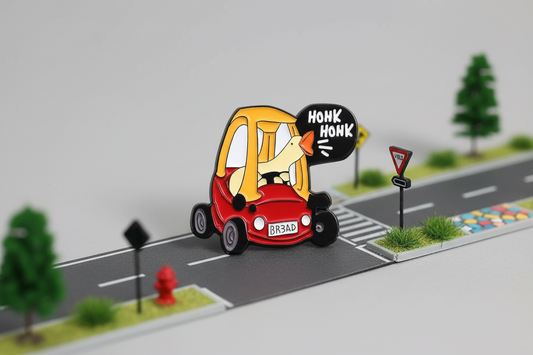 "Honk Honk" Goose in Car Pin