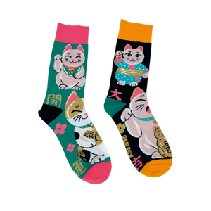 Chaussettes Dépareillées Chat Chanceux