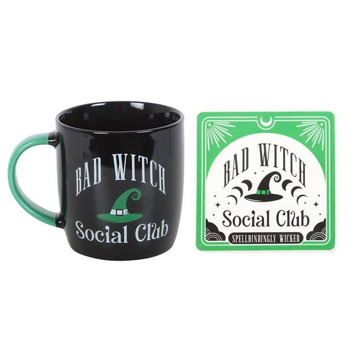Ensemble de Tasse et Sous-Verre Bad Witch Social Club