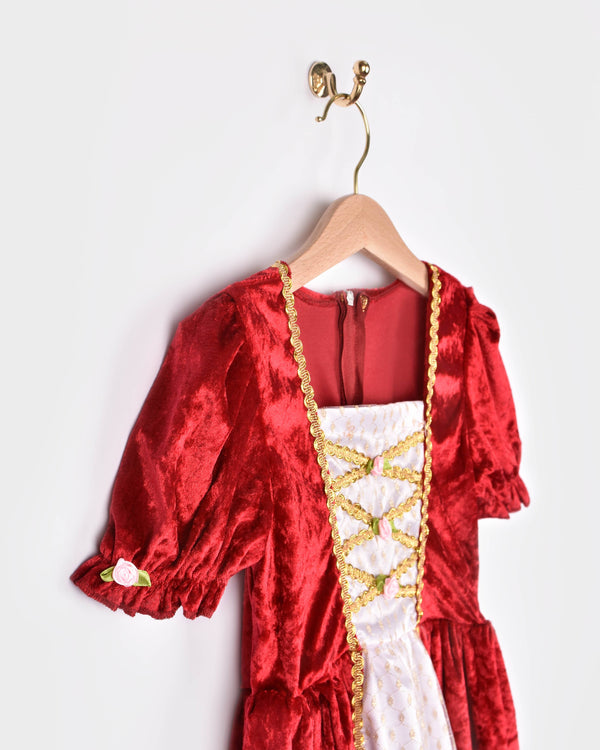 Red Velvet Princess Dress Den Goda Fen 2-4 years (98-104 cm)