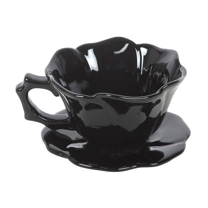 Tasse et soucoupe Rose Noire