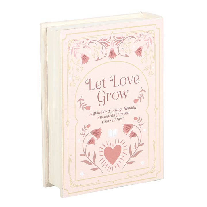 Pink book-shaped storage box