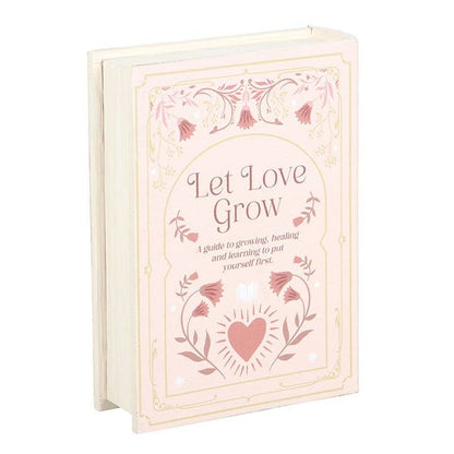 Pink book-shaped storage box