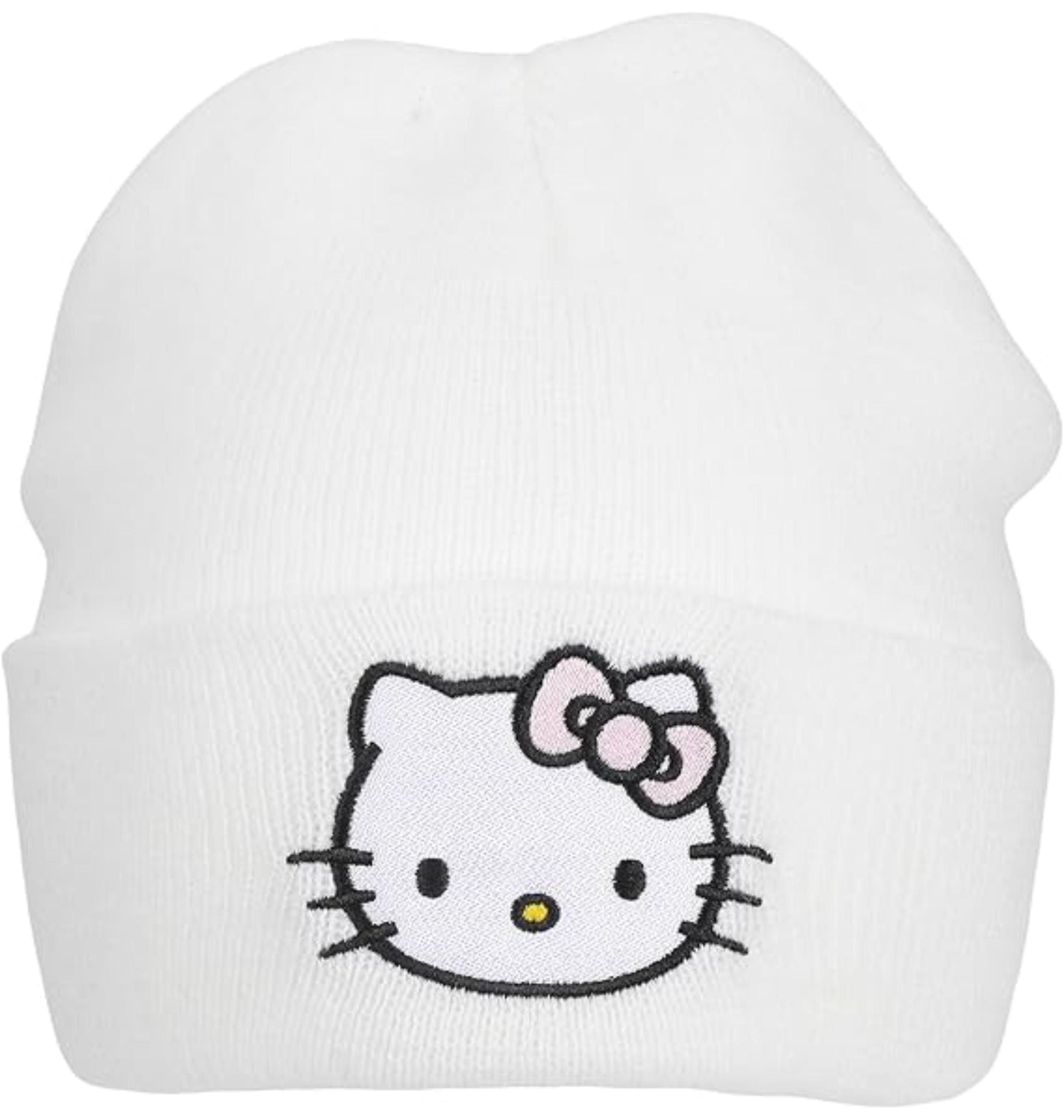 Bonnet blanc Hello Kitty avec logo