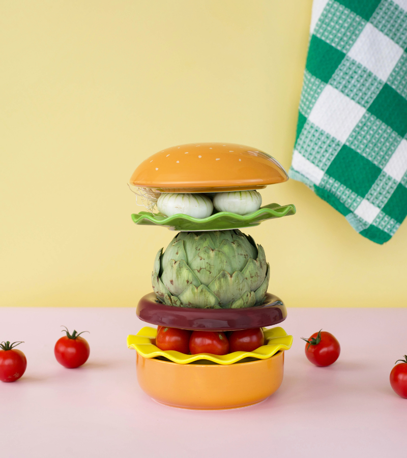 Set di pasti con hamburger