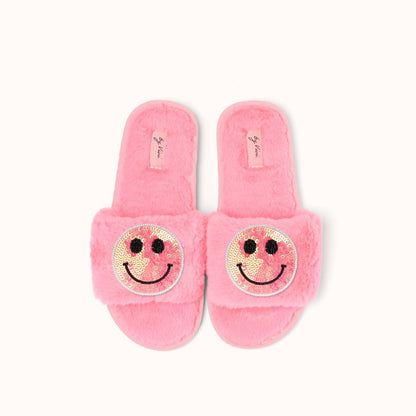 Paire de broches pour Chaussons - Smiley Rose