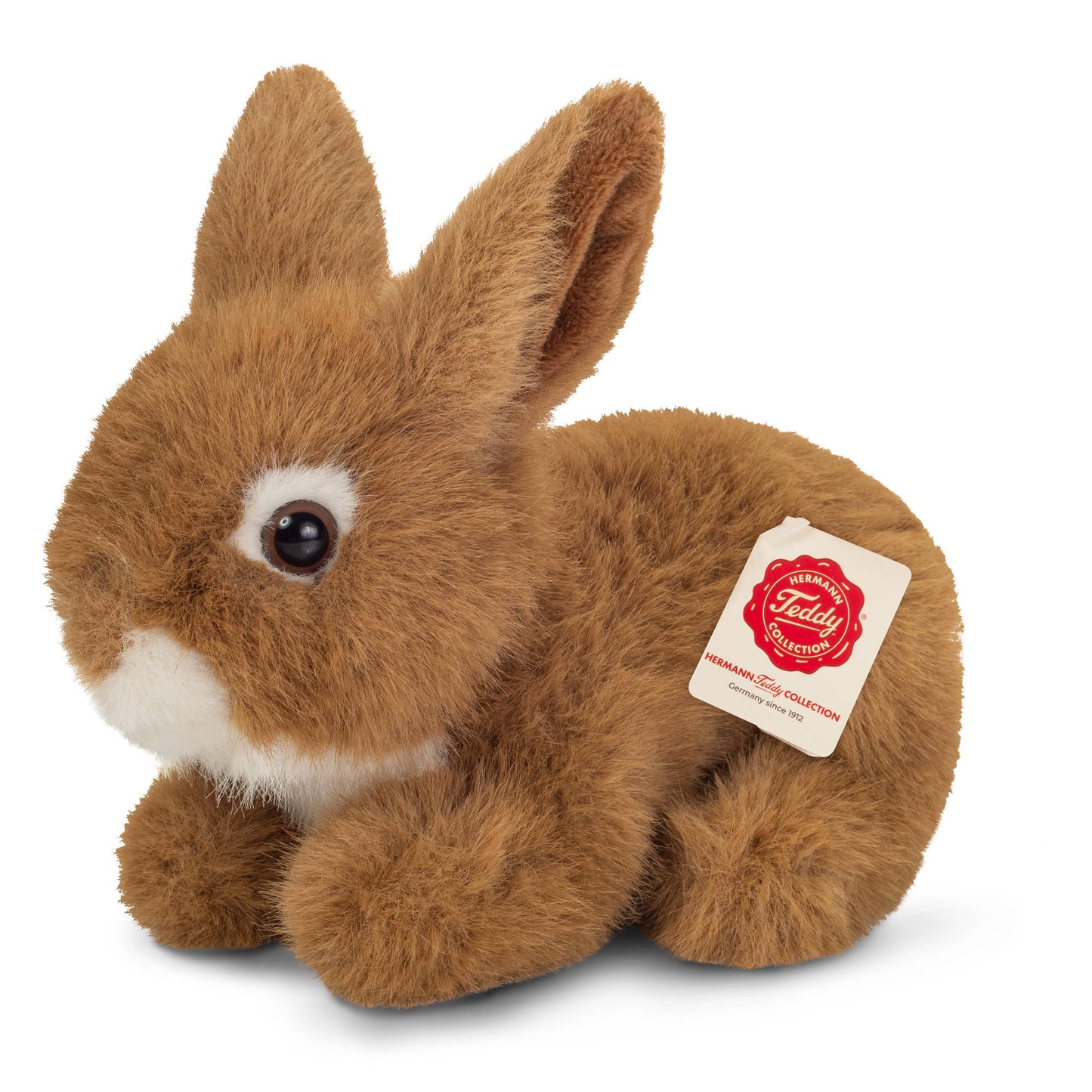 Plush sitting brown hare
