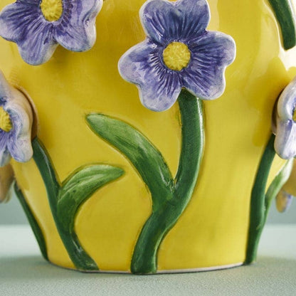 Vase M. Fleurs, Jaune Dolomite, 23 x 23 x 26 cm