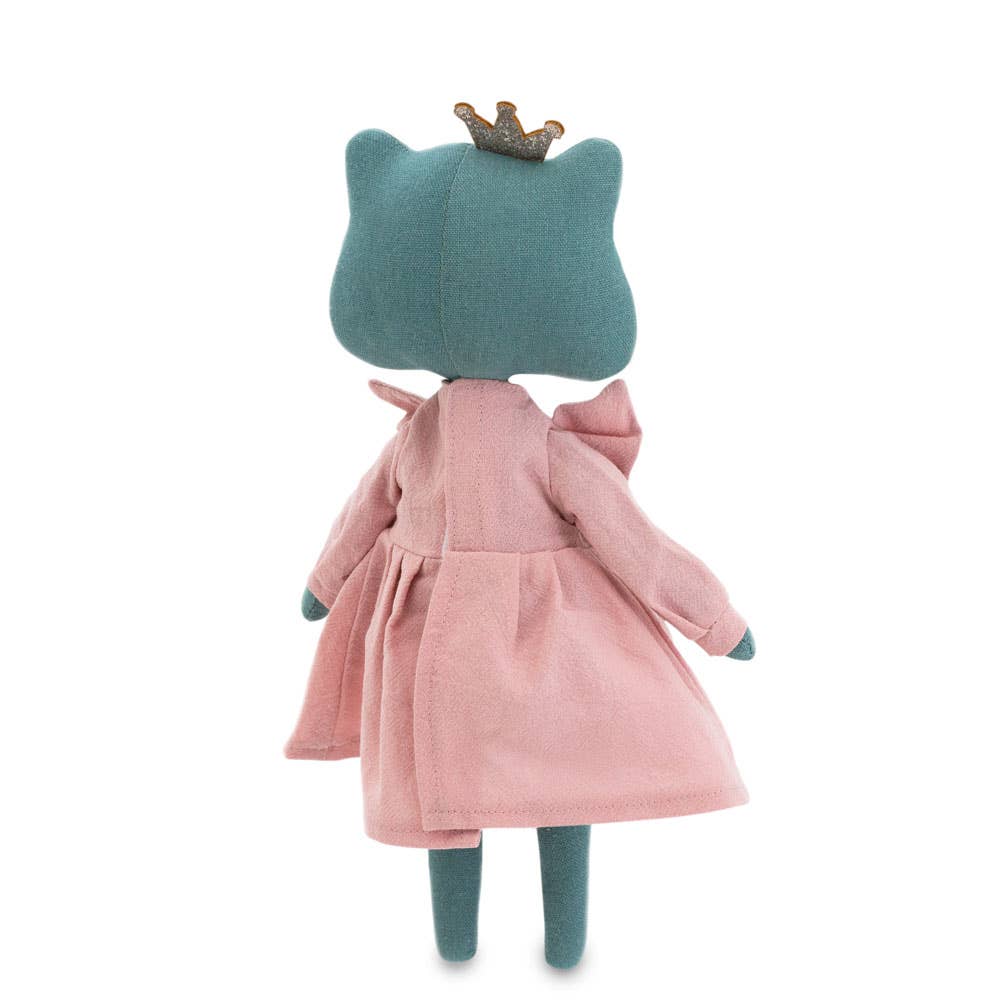 Peluche en coton Fiona la grenouille robe rose - 29 cm - 0+