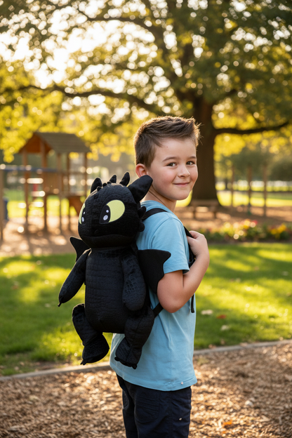 Sac à dos Peluche Dragons- Krokmou - produit Joy Toy