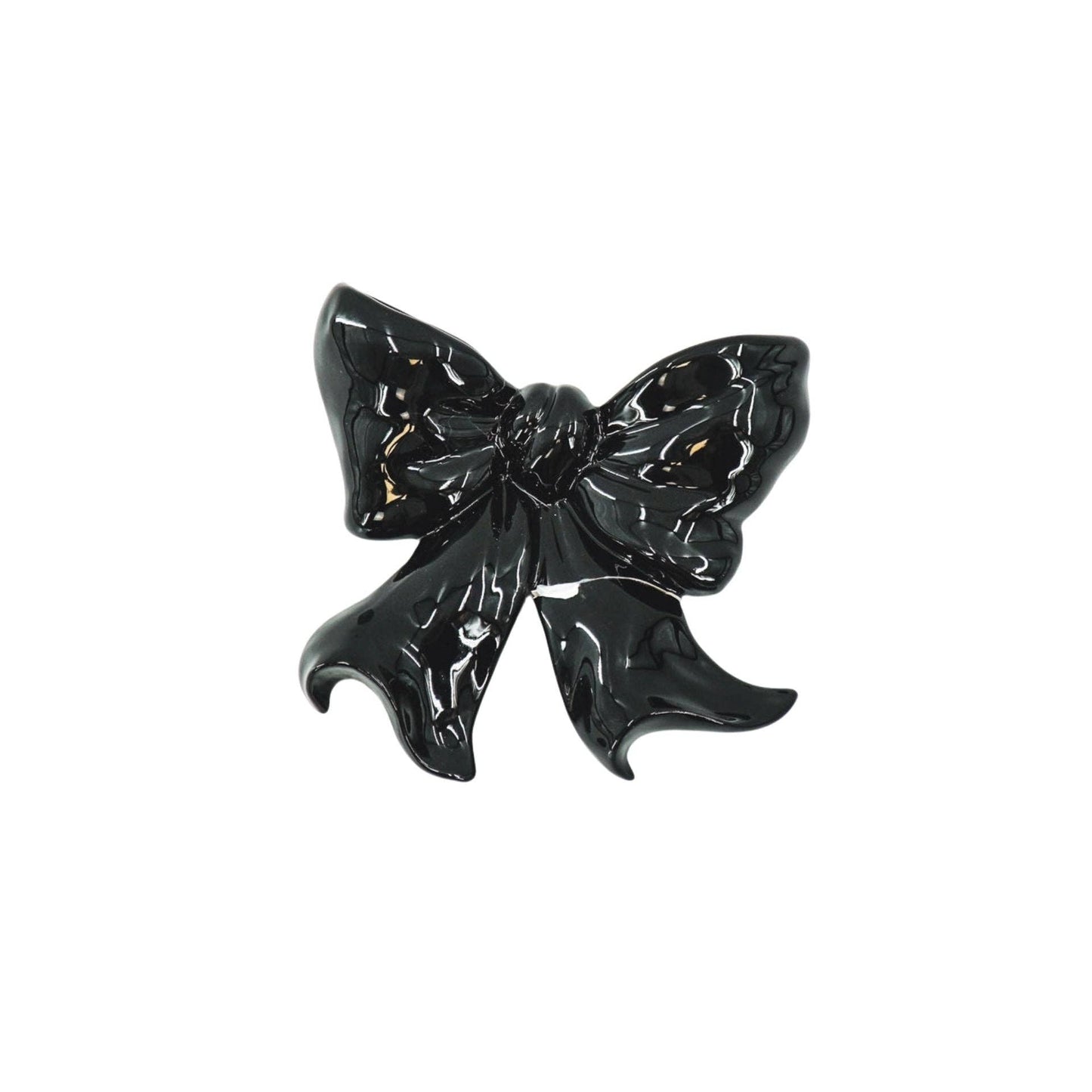 Wall Vase - Bowl Vase - Ceramic - Black - 19x18.5x5.5 cm