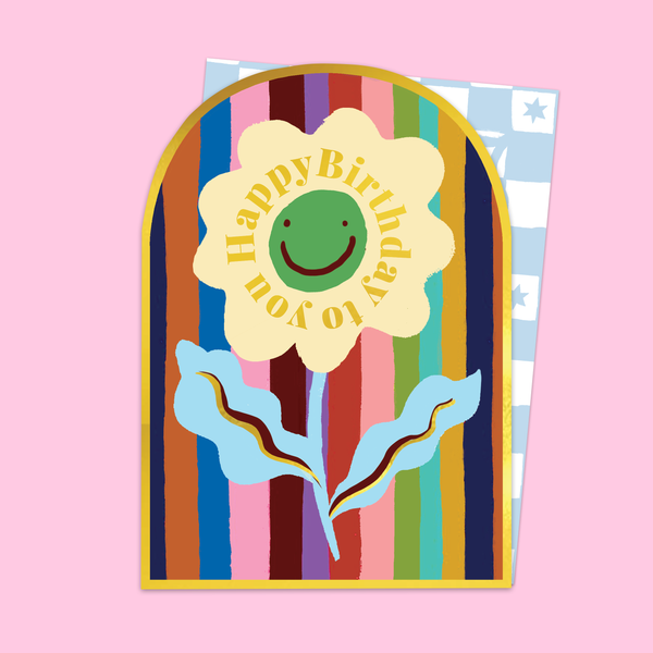 Happy Birthday Arched Card
