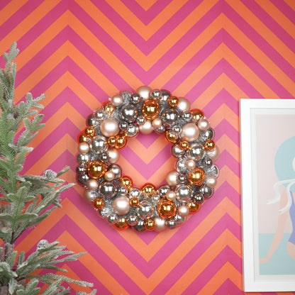 Couronne de Noël - Boules de Noël - Champagne
