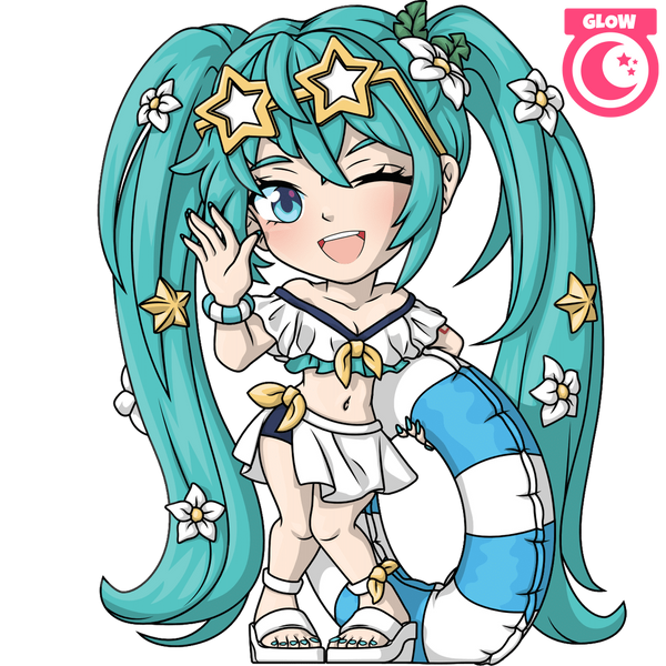 Glow in the Dark Summer Style Miku