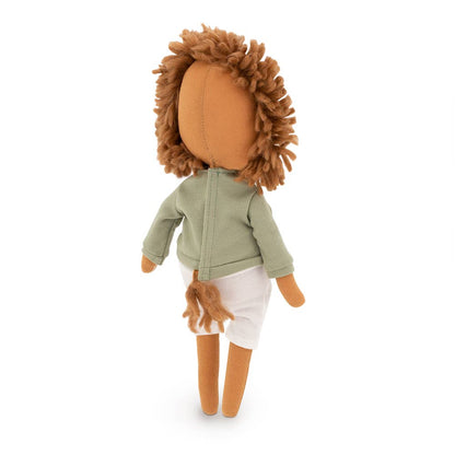 Simon the Lion Plush Toy: Green T-shirt and Mermaid Tail Outfit - 29 cm