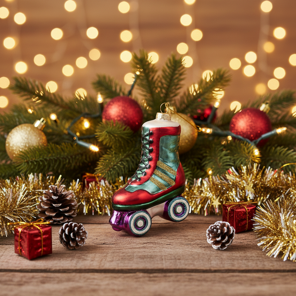 Boule de Noël Patin à Roulettes