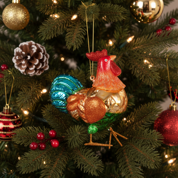 Rooster Christmas Ball