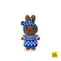 Häkel-Kuscheltier Mélanie - Tenue Afro-Outfit Bleue