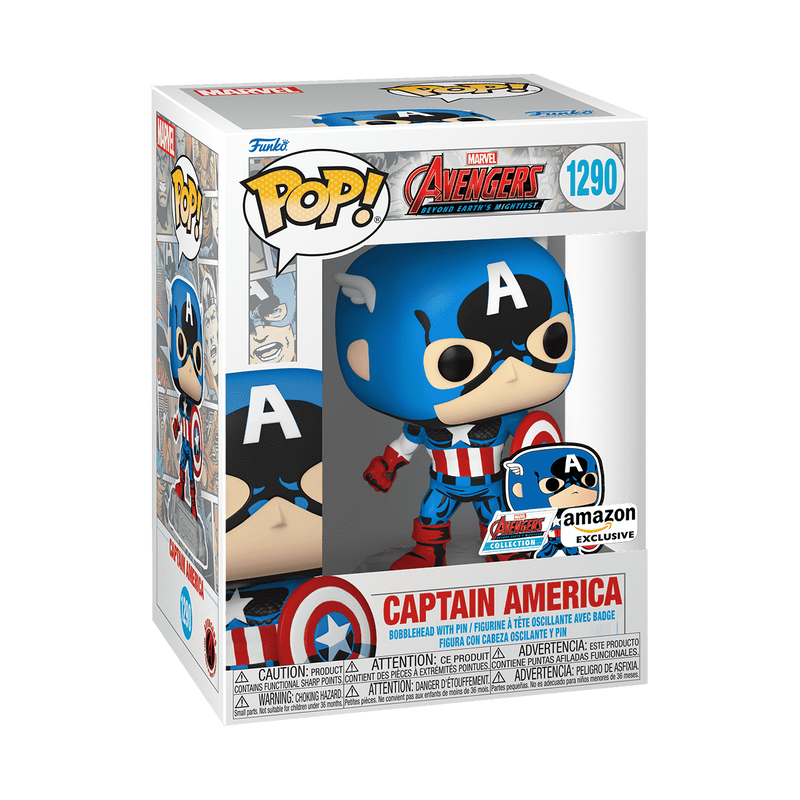 Pop! Capitan America con spilla - PRE-ORDINA*