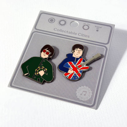 Oasis Enamel Pin Set, London Rock Music