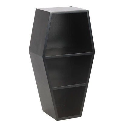 Black coffin shelf