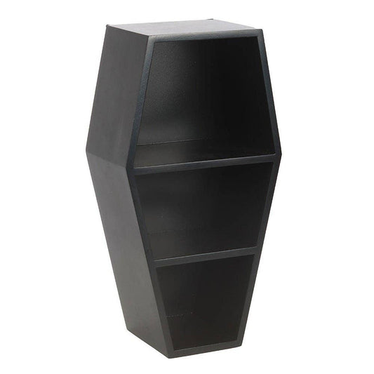 Black coffin shelf