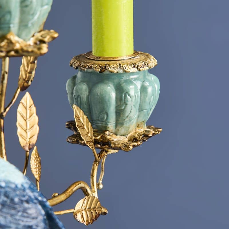 Gold elephant chandelier, poly/metal, 28 x 11 x 46.5 cm