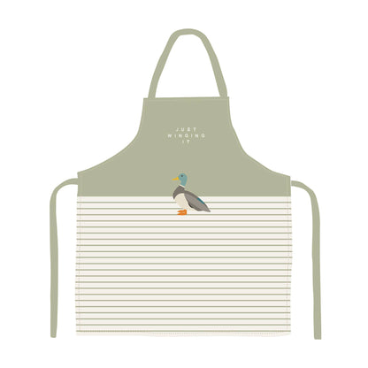 Apron (recycled cotton) - RSPB free, like a bird (mallard)
