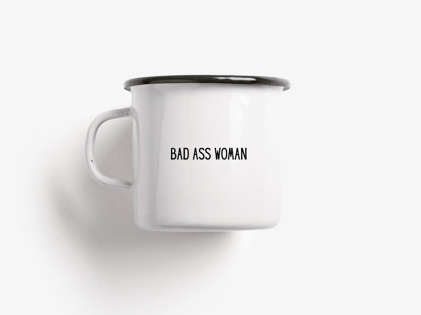Bad Ass Woman Enamel Mug