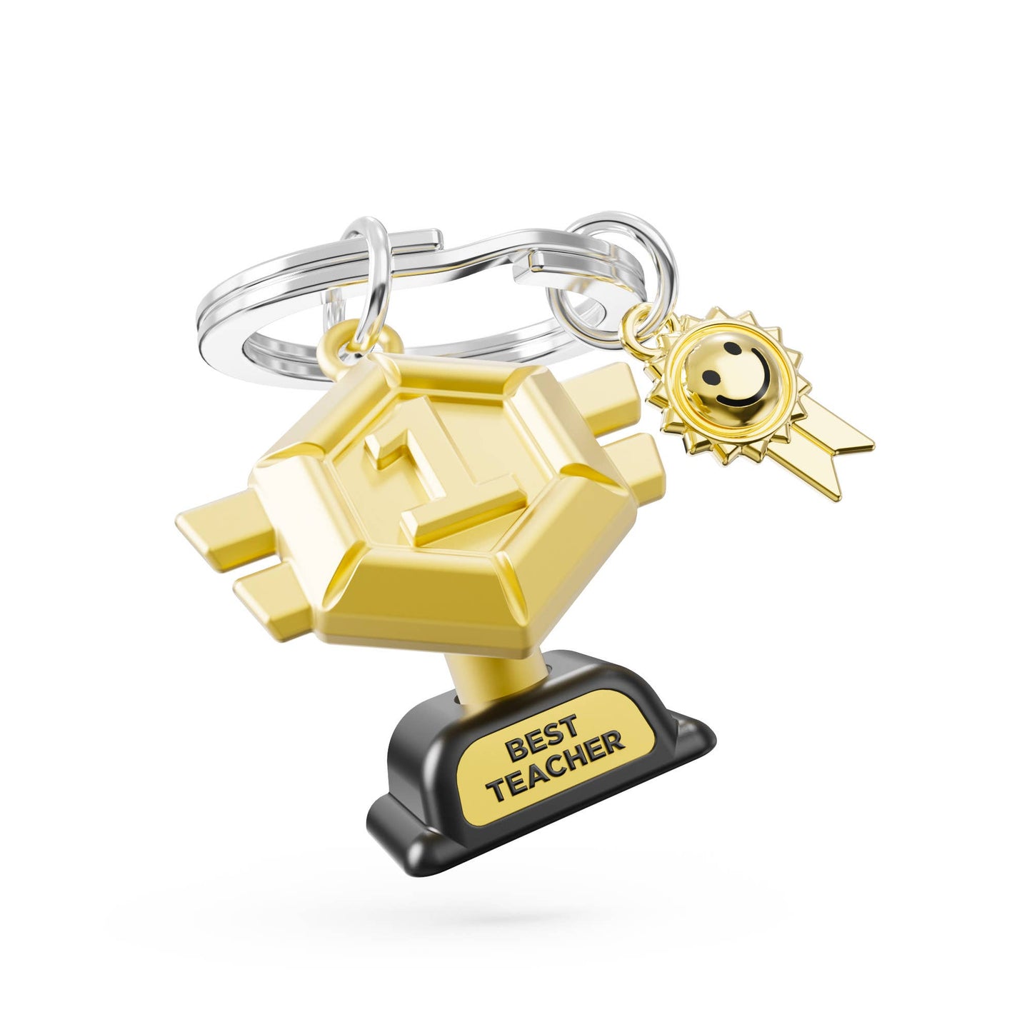 Best Teacher Trophy Keychain