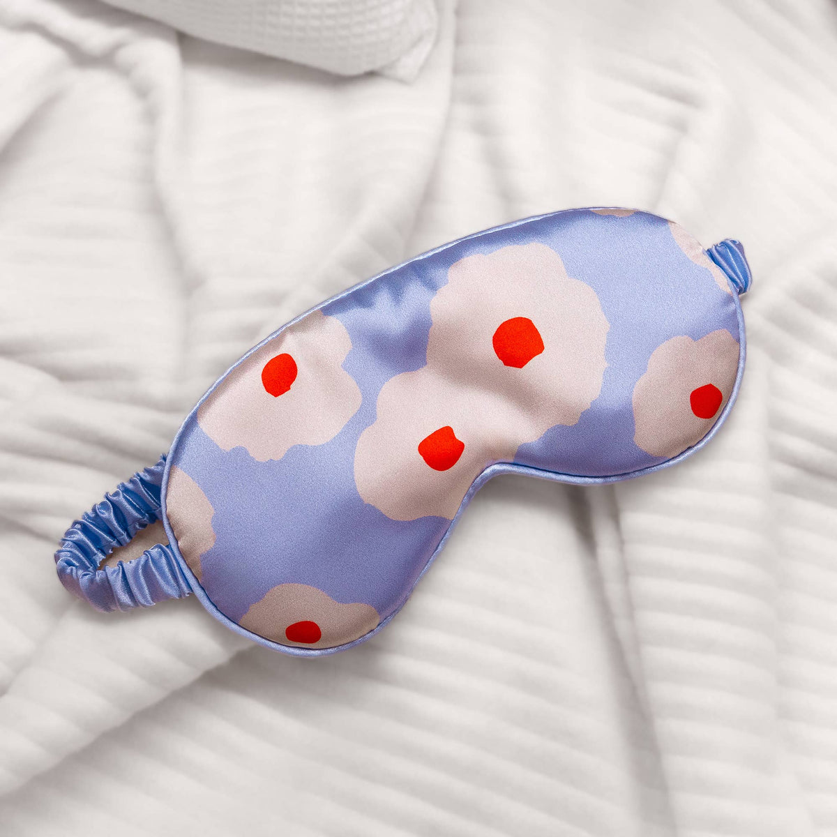 Maschera per dormire floreale viola