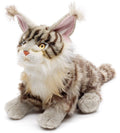 Peluche chat maine coon gris