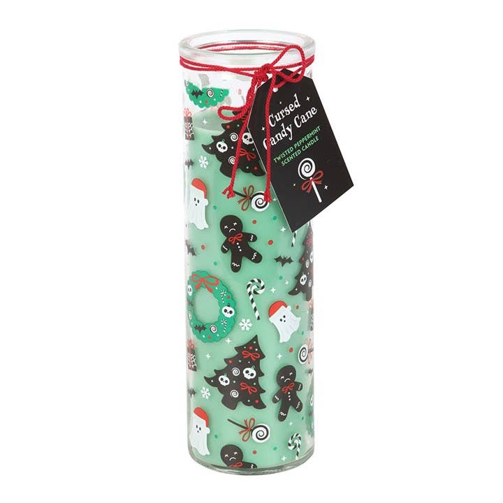 Bougie Tube de Noël Gothique - Canne en Sucre