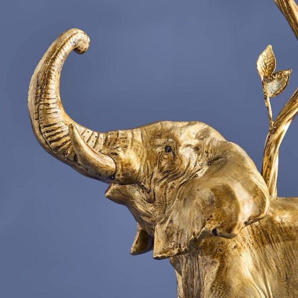 Gold elephant chandelier, poly/metal, 28 x 11 x 46.5 cm
