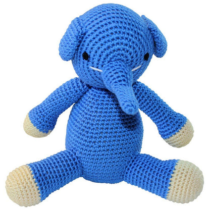 Peluche XL en Crochet - Éléphant bleu