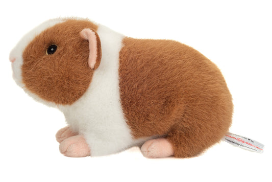 Peluche Cochon d'Inde brun clair-blanc